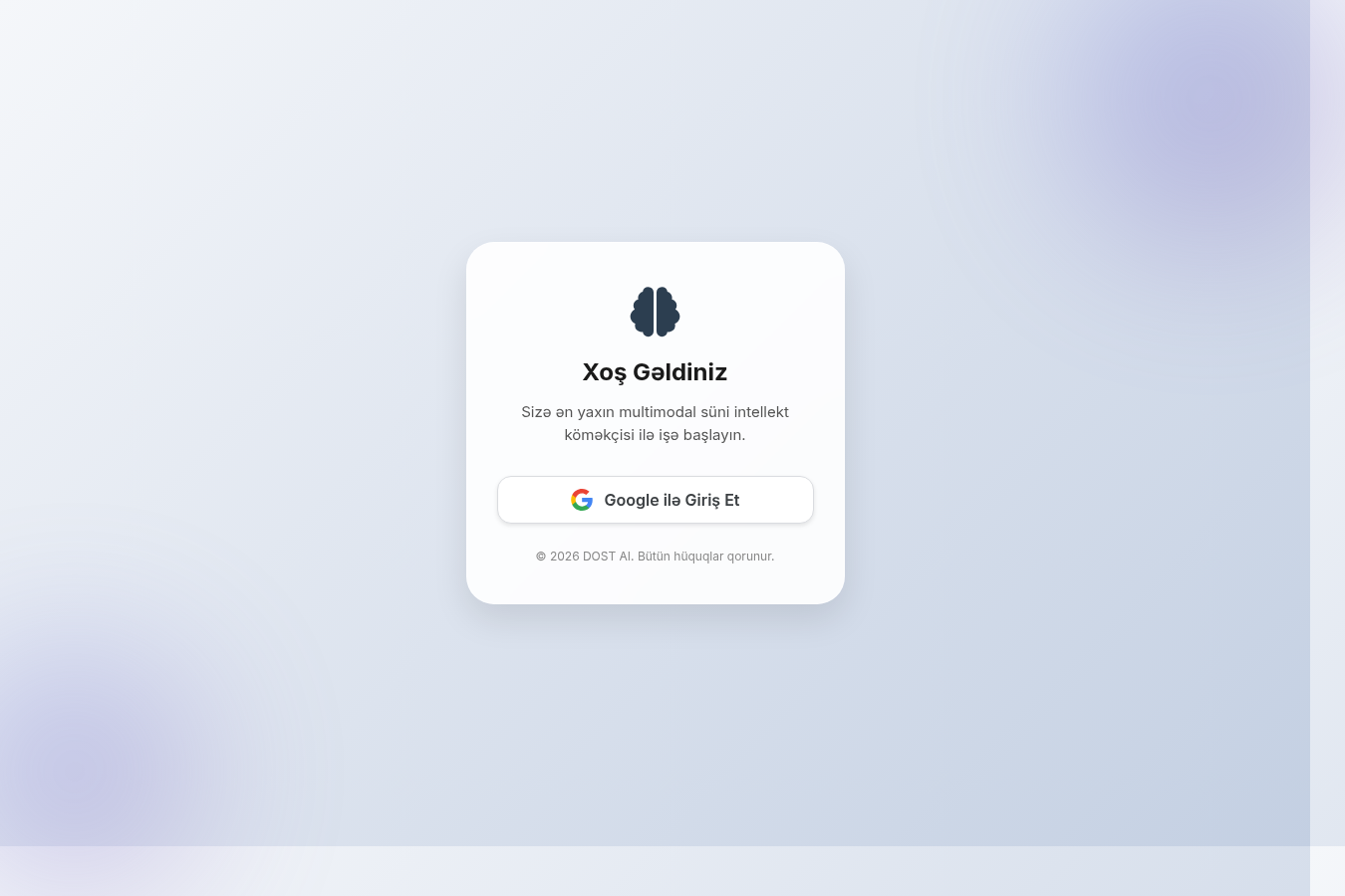 AI.Sayt.my - Süni İntellekt Platforması - MySmartWeb tərəfindən hazırlanmış layihə